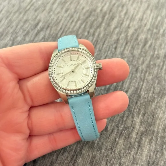 Fossil | Accessories | Fossil Silver And Blue Watch With 
